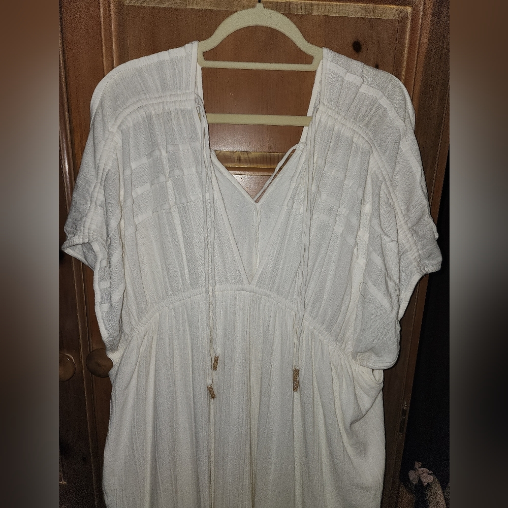 Rare Free People greek goddess gown with POCKETS hippie bohemian XL pregnancy